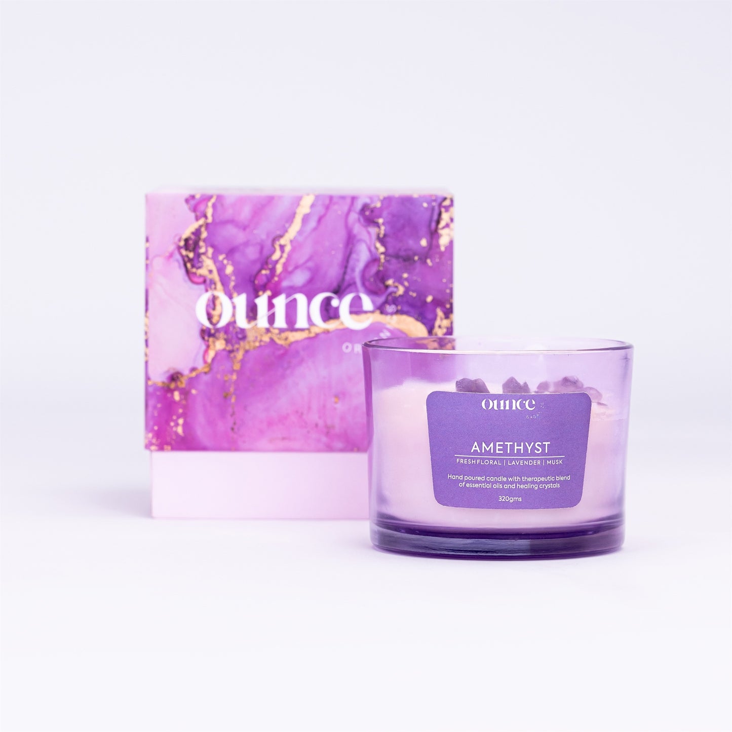 AMETHYST CRYSTAL CANDLE