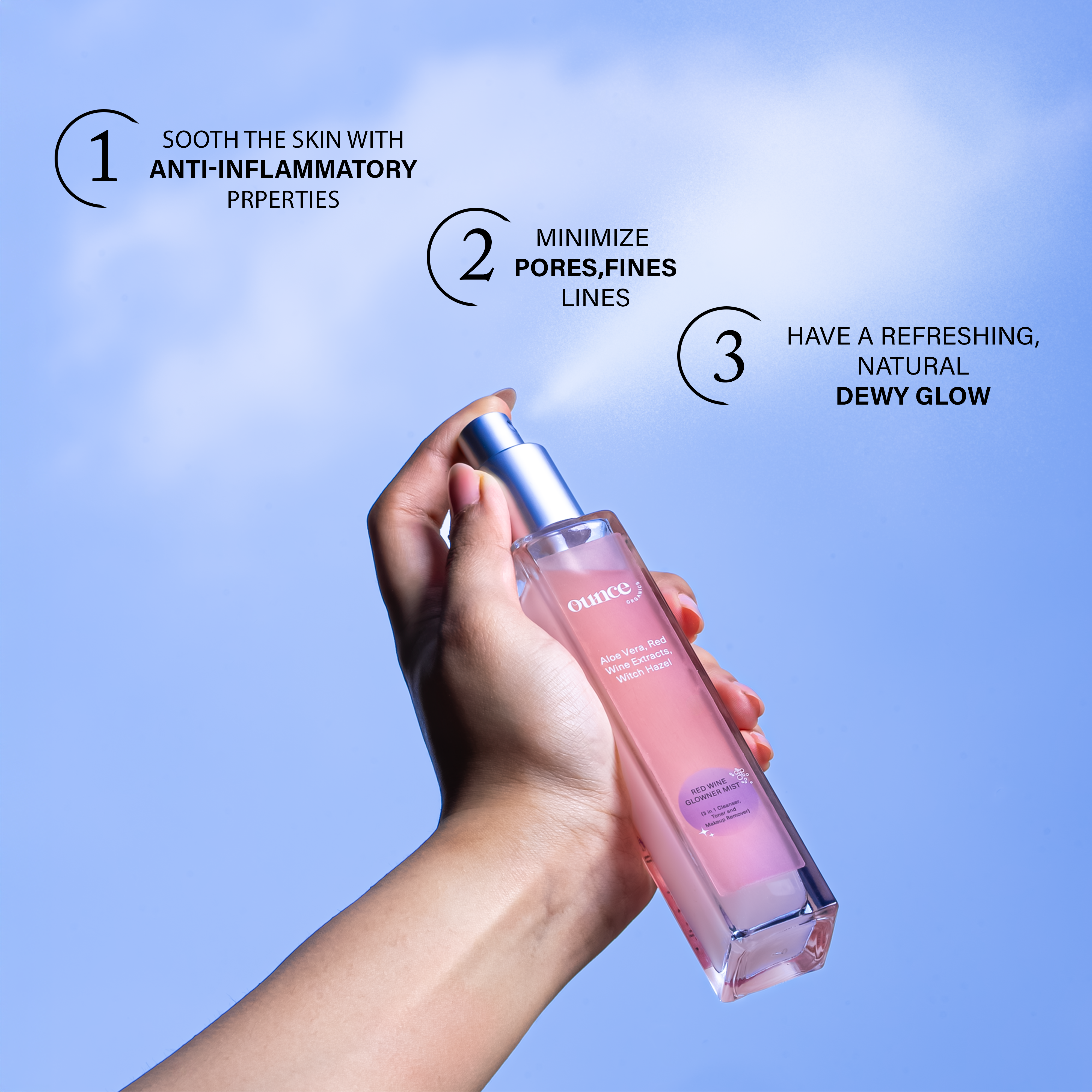 RED WINE GLOWNER MIST 3-IN-1 SKINCARE SECRET - info image 1