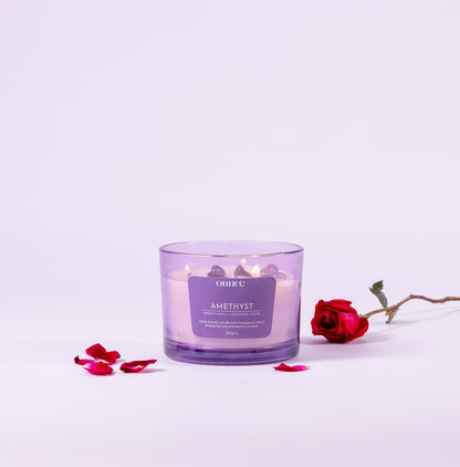 AMETHYST CRYSTAL – 3 WICK CANDLE