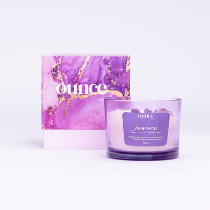 AMETHYST CRYSTAL CANDLE