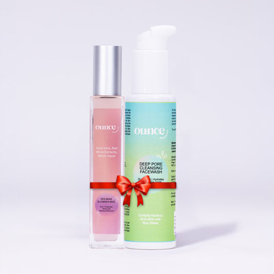 DEEP PORE CLEANSING FACEWASH + RED WINE GLOWNER MIST