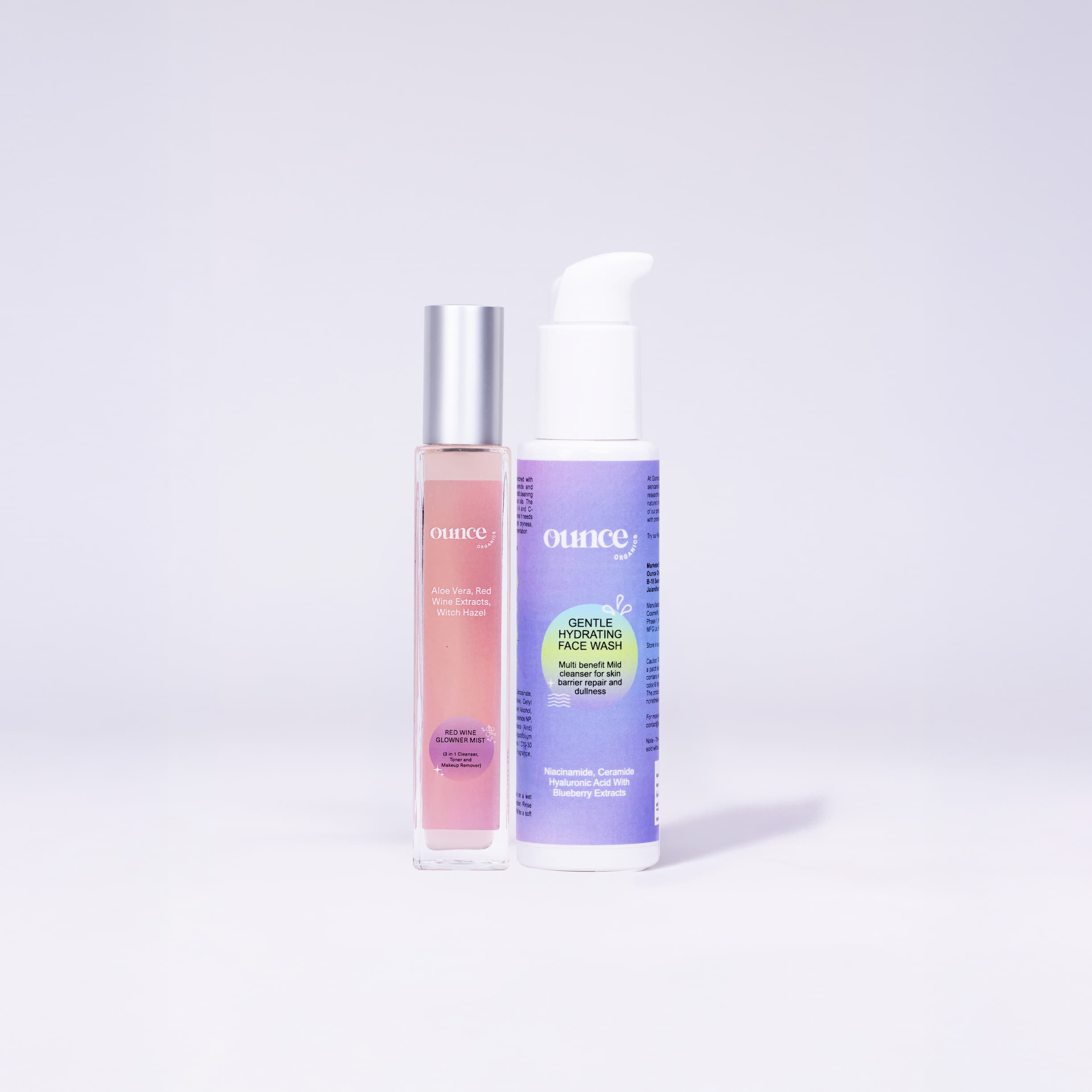 GENTLE HYDRATING FACEWASH + RED WINE GLOWNER MIST