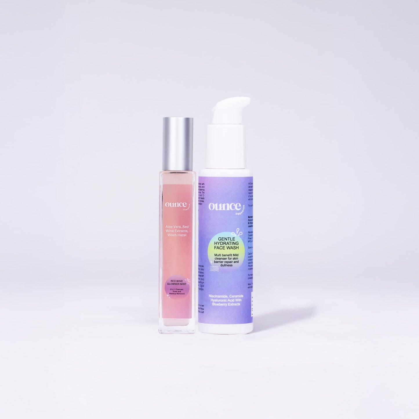 GENTLE HYDRATING FACEWASH + RED WINE GLOWNER MIST