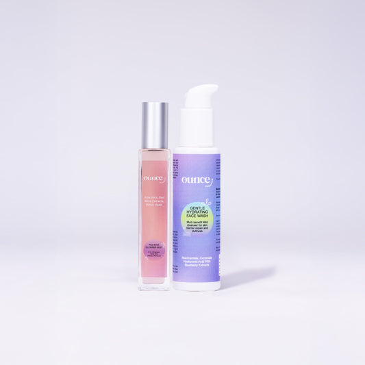 GENTLE HYDRATING FACEWASH + RED WINE GLOWNER MIST